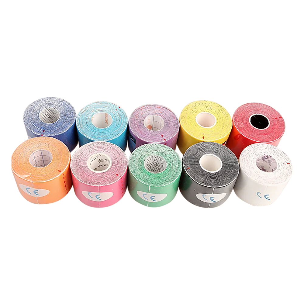 10 Rolls Muscle & Injury Kinesiology Sports Tape 5m x 5cm – Waterproof Support