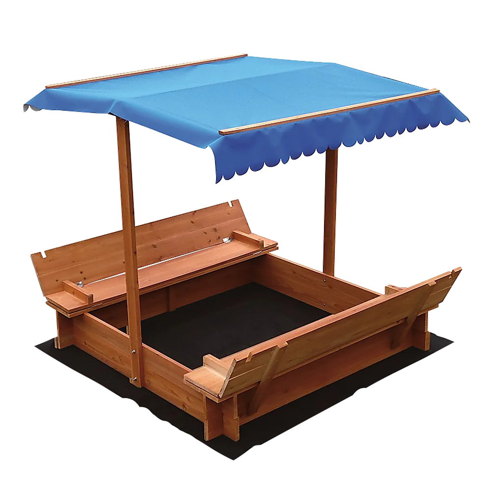 Kids Wooden Toy Sandpit with Canopy
