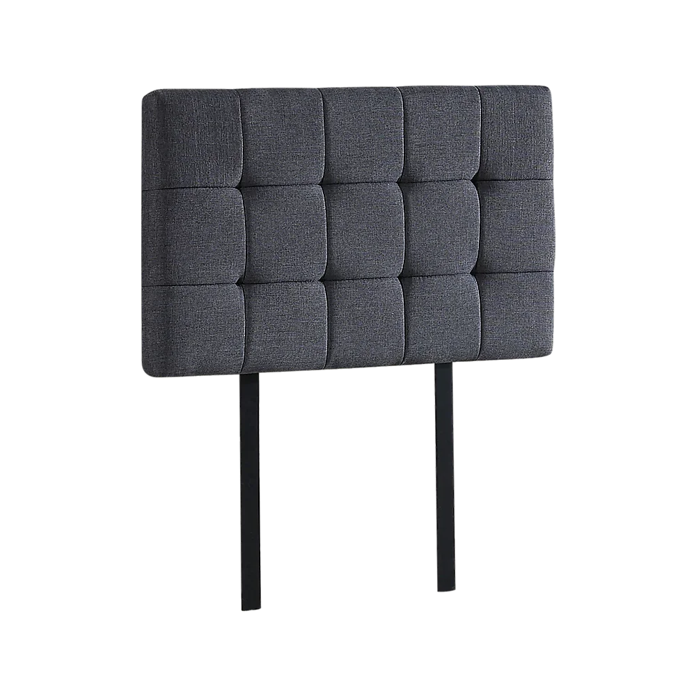 Linen Fabric Single Bed Deluxe Headboard Bedhead - Grey