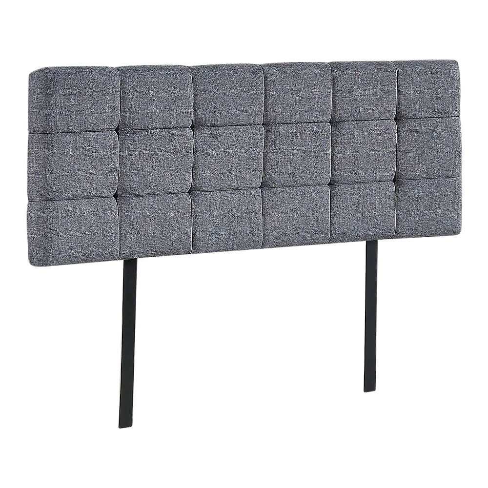 Linen Fabric Double Bed Deluxe Headboard Bedhead - Grey