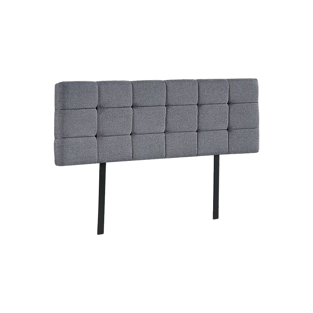 Linen Fabric Queen Bed Deluxe Headboard Bedhead - Grey