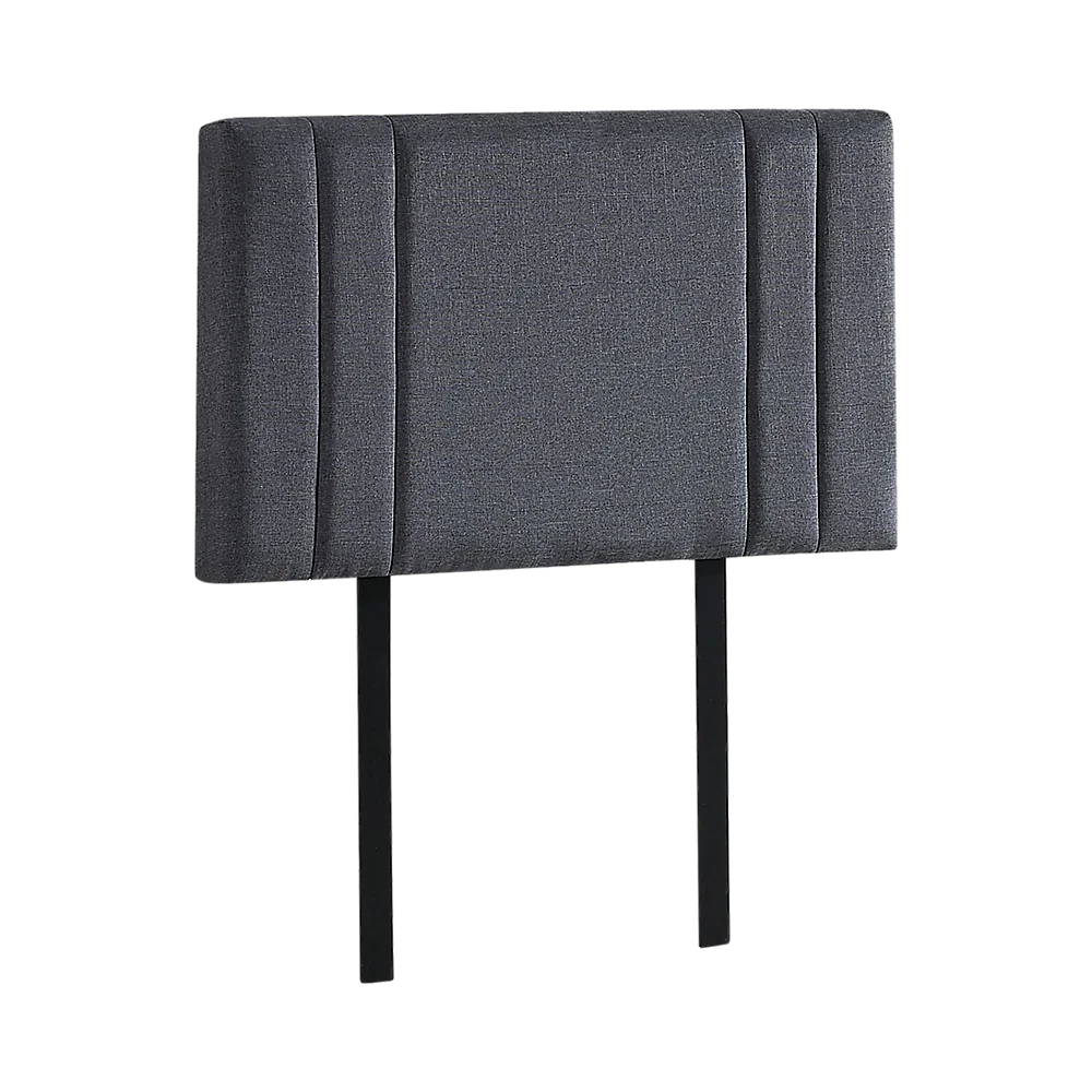 Linen Fabric Single Bed Deluxe Headboard Bedhead - Grey