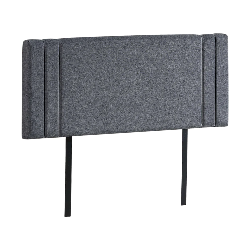 Linen Fabric Double Bed Deluxe Headboard Bedhead - Grey