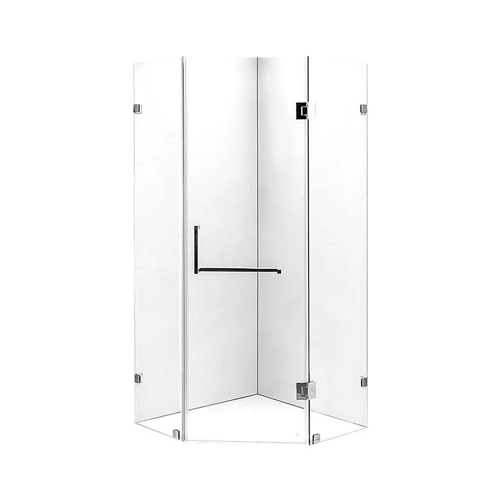 1000 x 1000mm Frameless 10mm Glass Shower Screen By Della Francesca