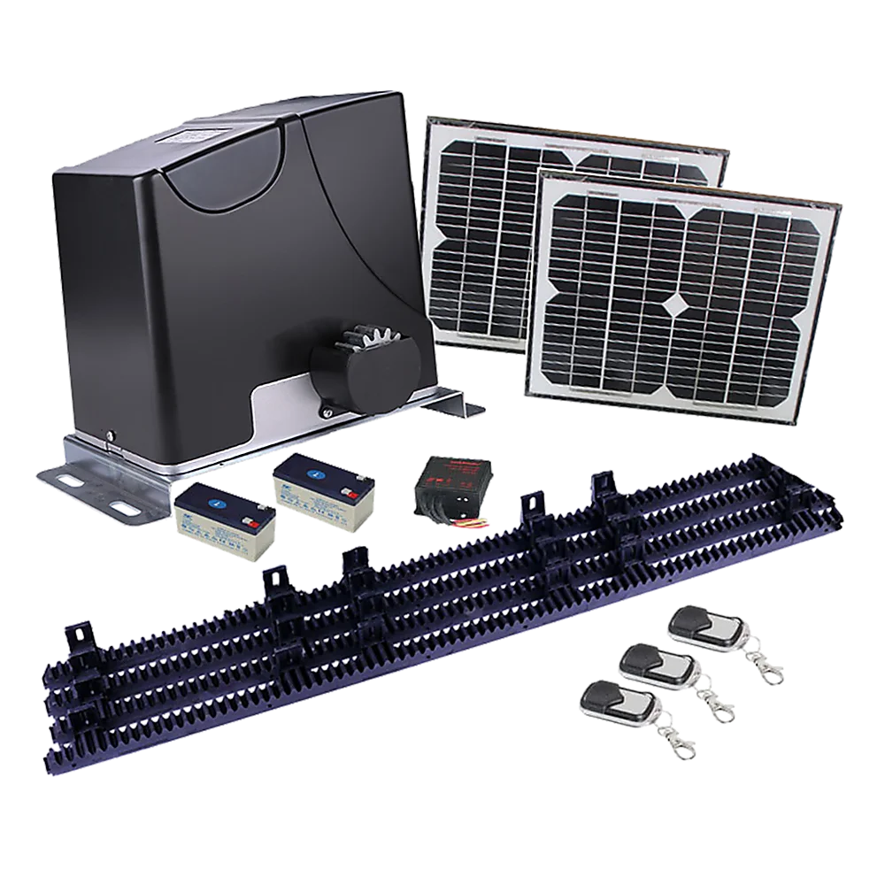 1000KG Auto Solar Slide Sliding Gate Opener Automatic w 4m Rail