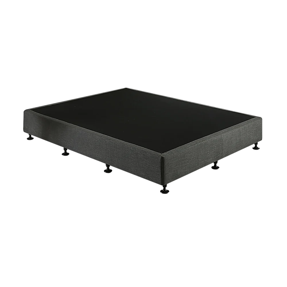 Palermo Queen Ensemble Bed Base Platinum Graphite Linen Fabric