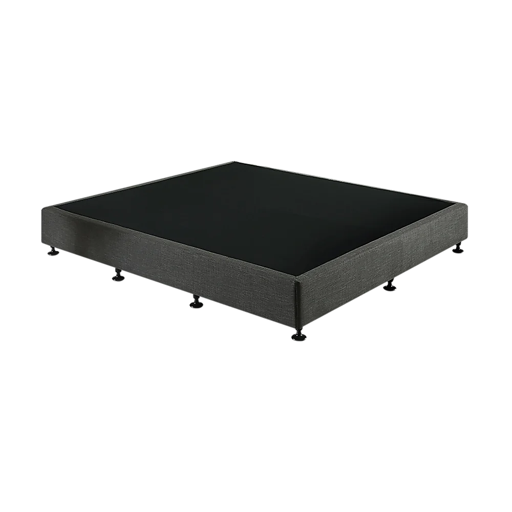 Palermo King Ensemble Bed Base Platinum Graphite Linen Fabric