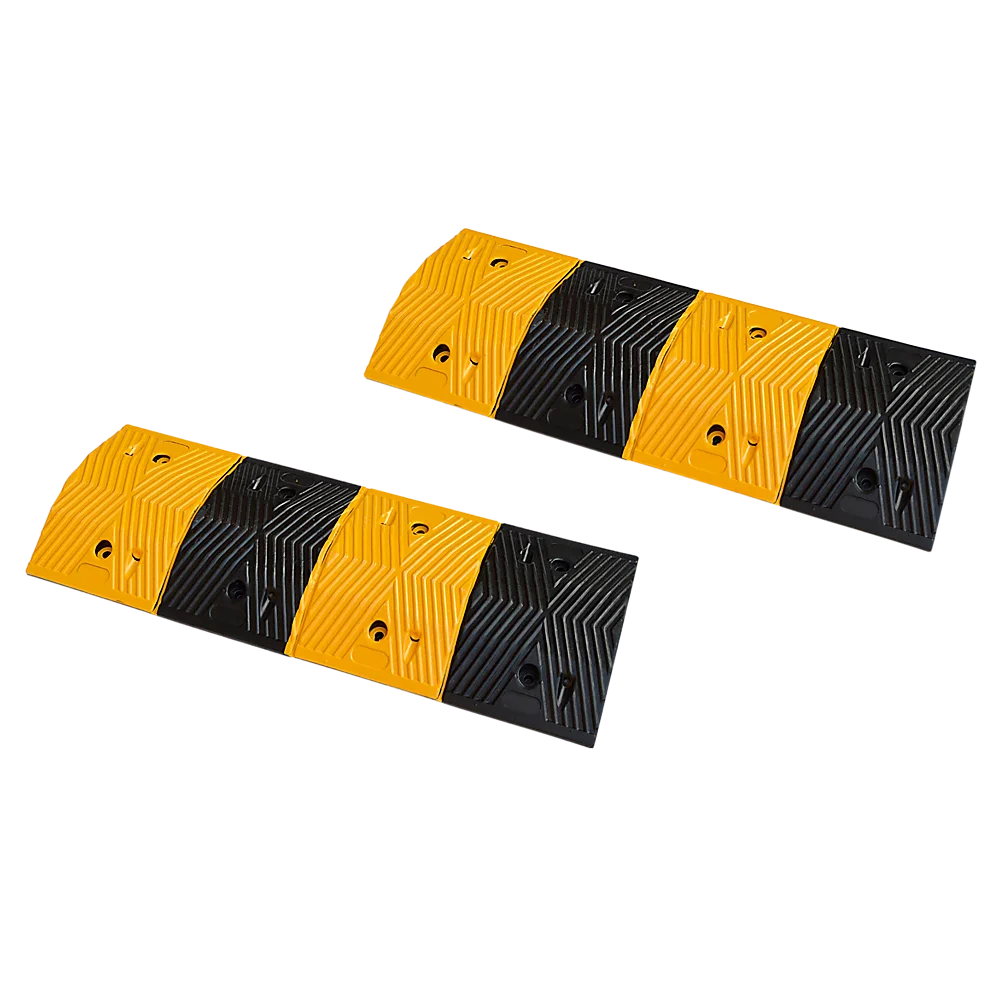 Pair of 1m Long 60T Load Rubber Speed Bump Hump Modular Speed Humps Road Hump