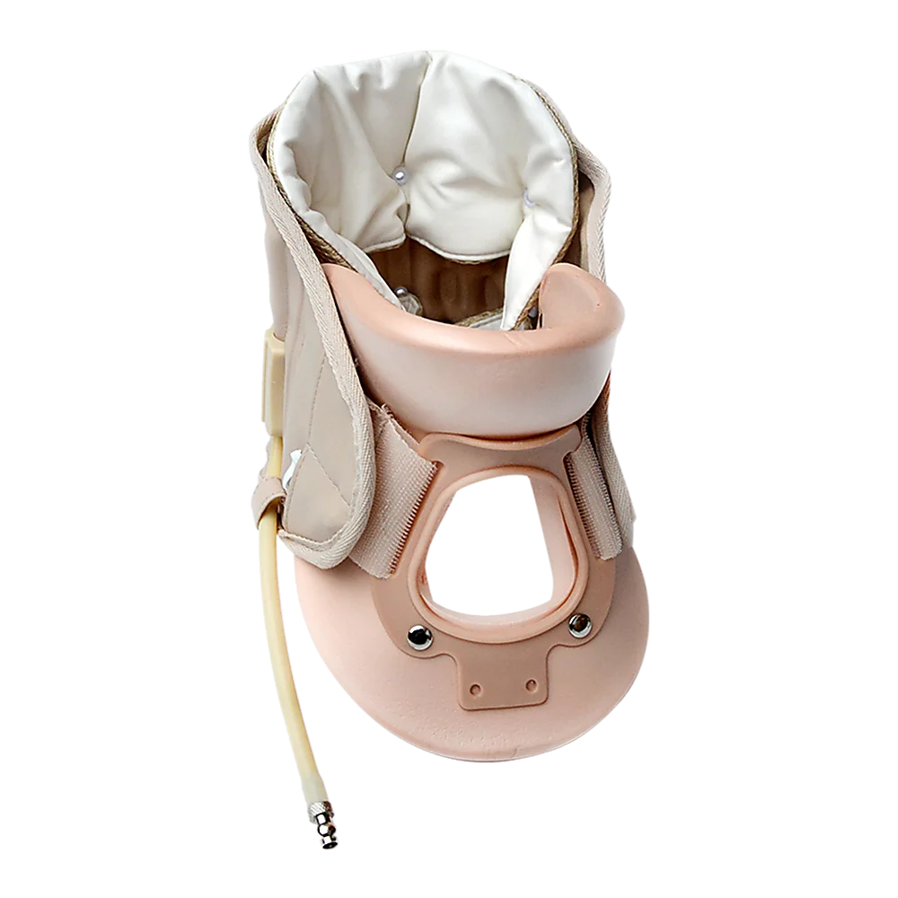 Neck Traction Air Decompression Support Brace Cervical Collar Hand Pump
