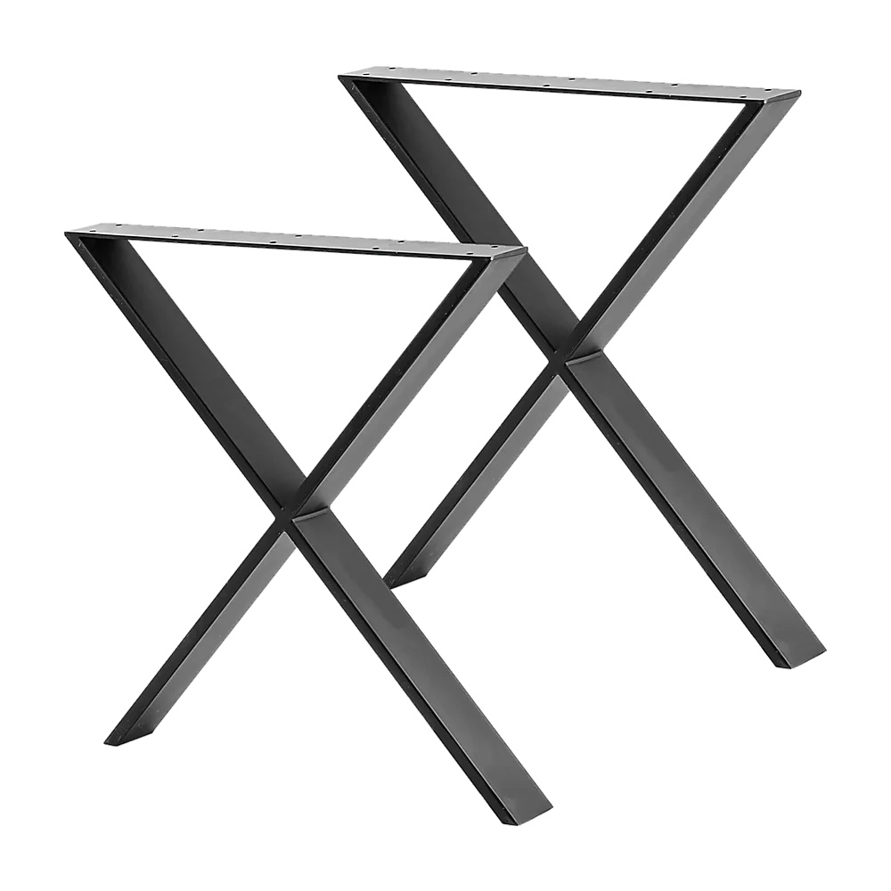 X Shaped Table Bench Desk Legs Retro Industrial Design Fully Welded