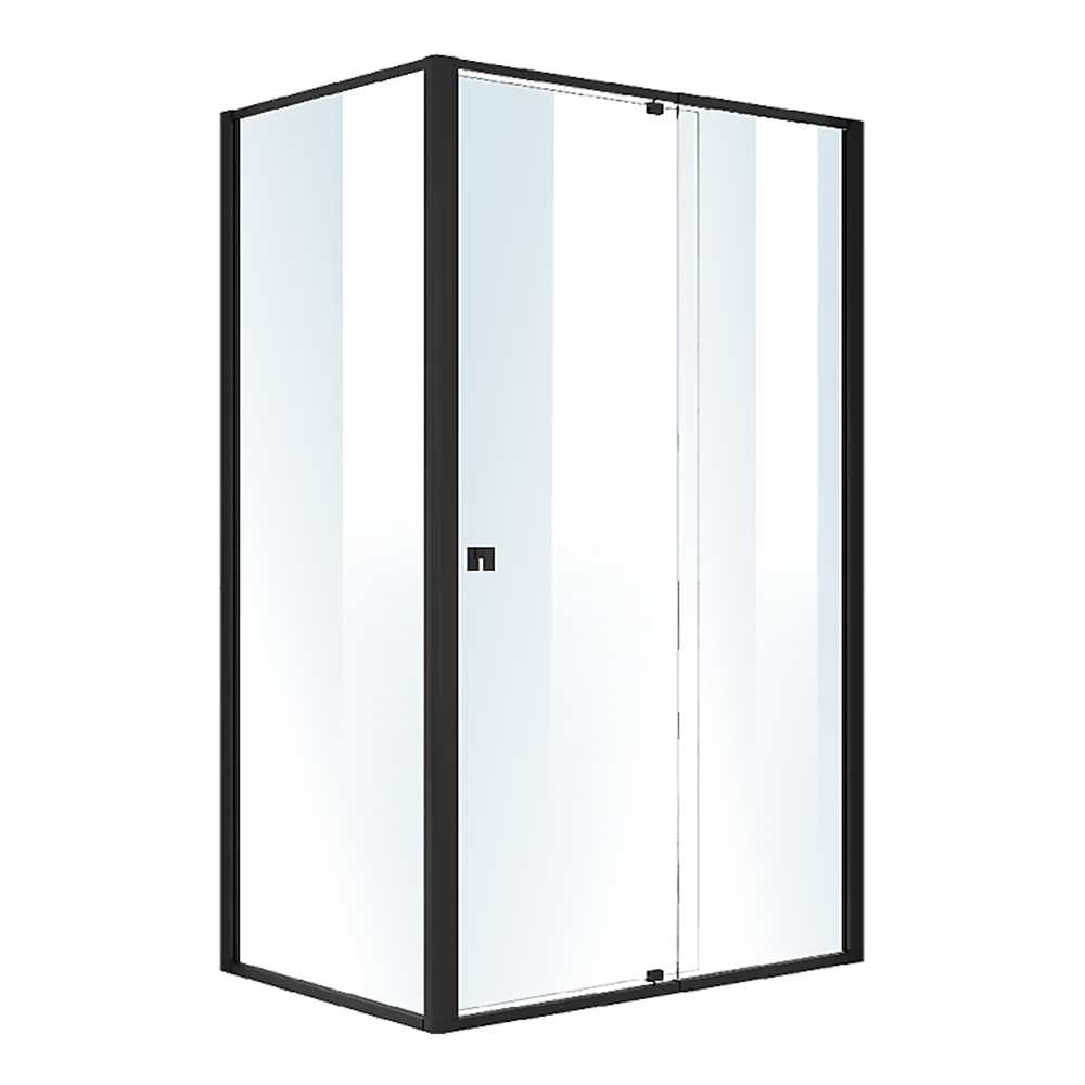Semi Frameless Shower Screen (114~122)x 195cm & (77~80)x 195cm Side AS/NZS Glass