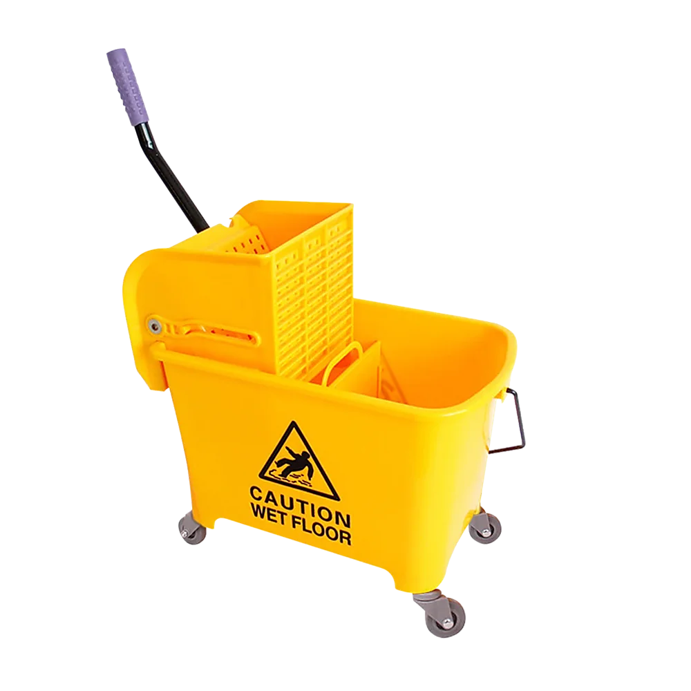 20L Deluxe Mop Wringer Bucket Side Press Janitor Commercial Cleaning