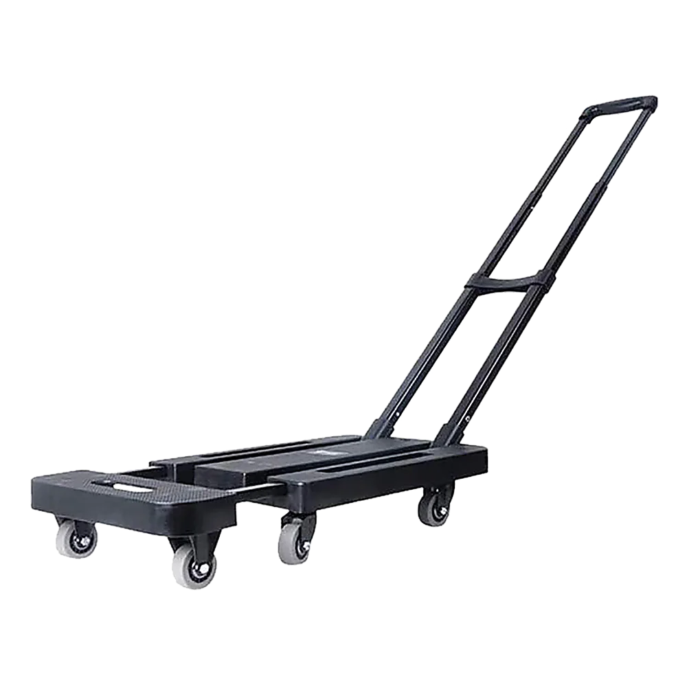 Foldable Hand Flatbed Trolley Cart 6 x 360 Degree Rotating Wheels with Maximum Load 200Kg