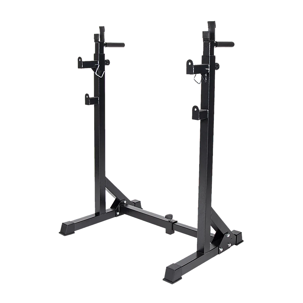 Commercial Squat Rack Adjustable Pair Fitness Exercise Weight Lifting Gym Barbell Stand