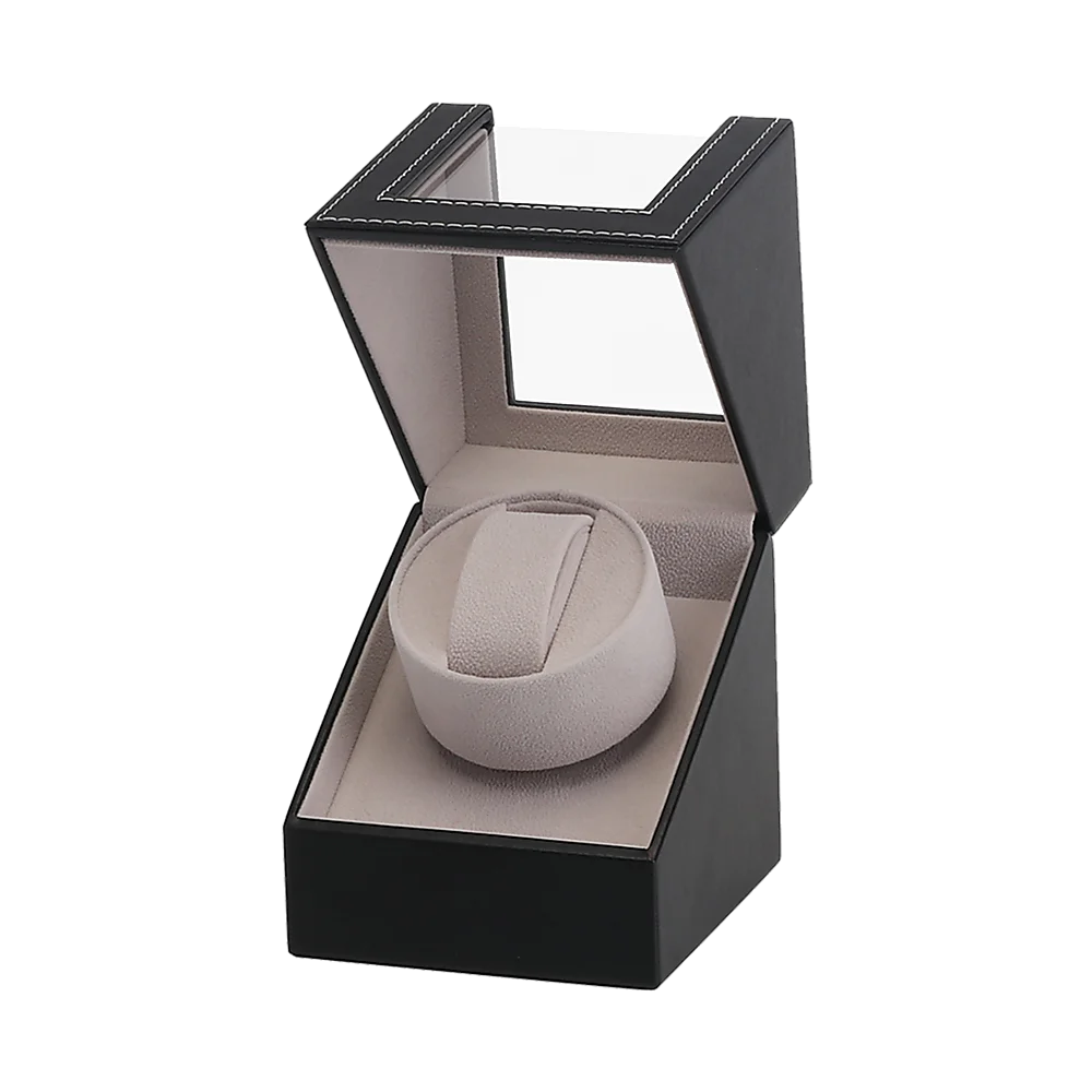 Automatic Watch Winder Display Box Case Motor Rotation Storage PU Leather