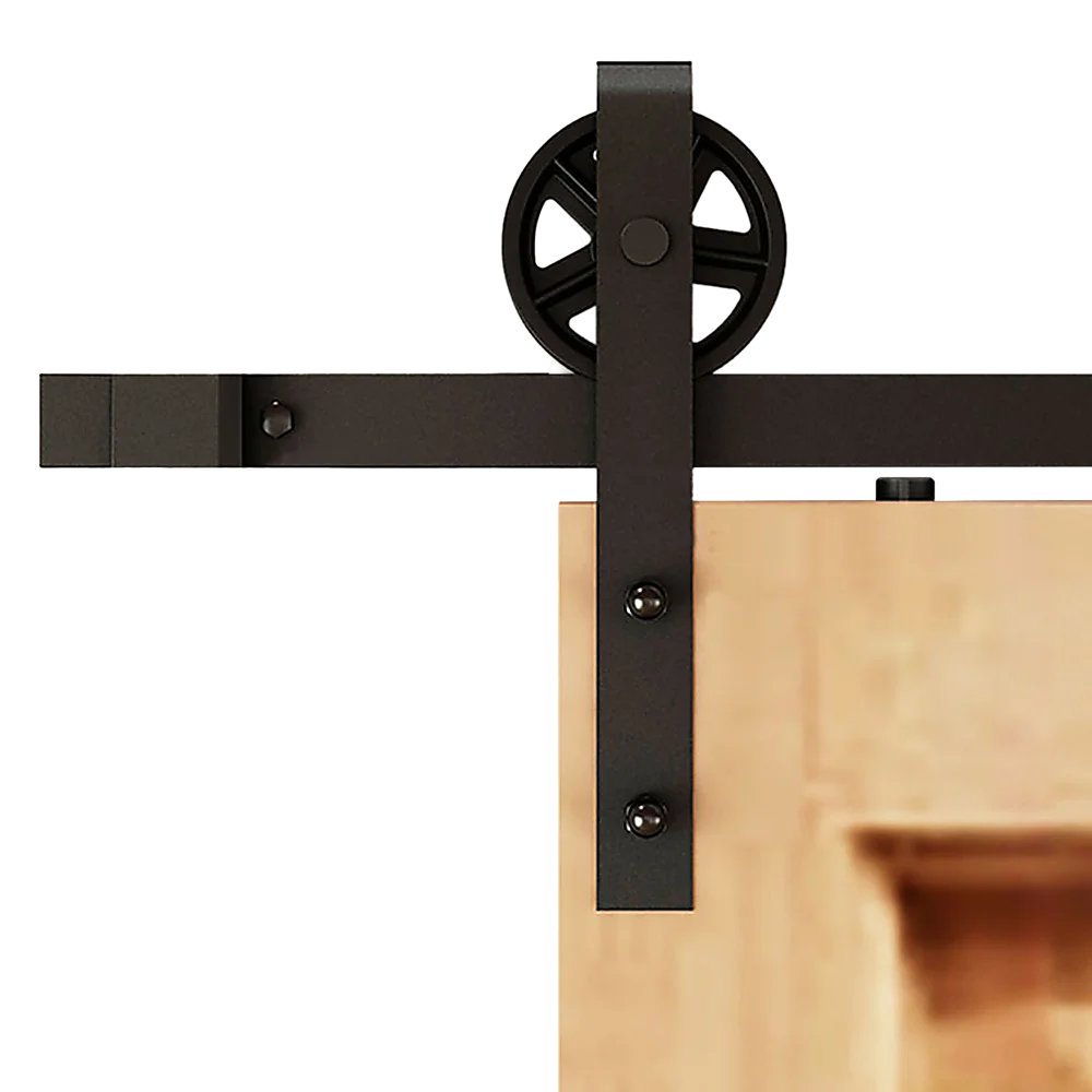 2M Big Spoke Wheel Sliding Barn Door Hardware