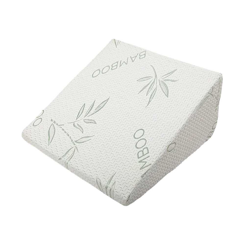 Cool Gel Memory Foam Bed Wedge Pillow Cushion Neck Back Support Sleep with Cover
