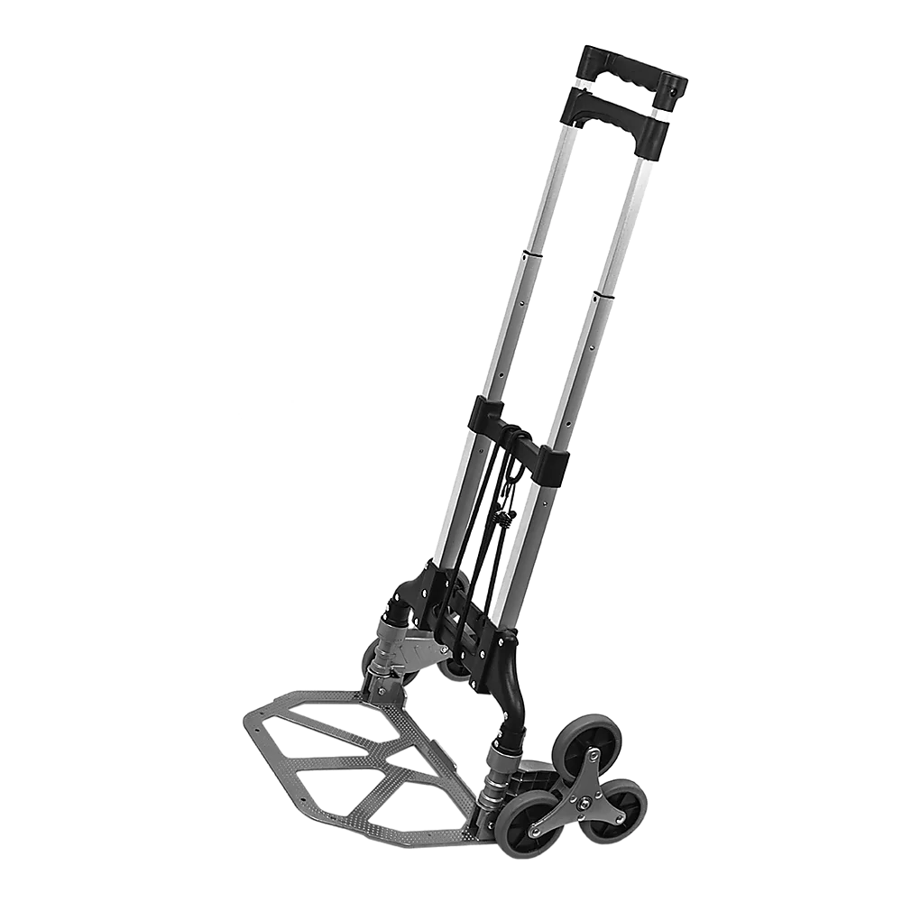 Stair Climbing Trolley 6 Wheels Aluminium Folding Hand Cart Climb Steps