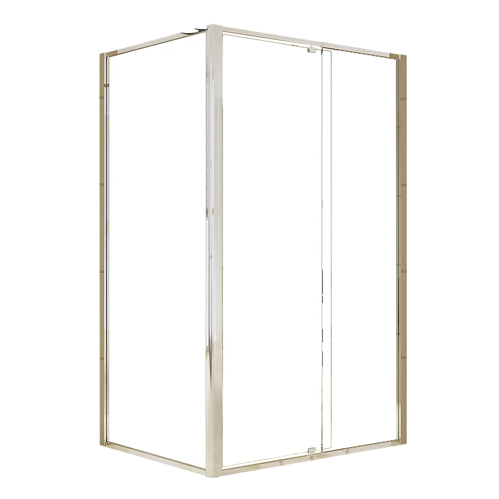 Semi Frameless Shower Screen (114~122)x 195cm & (89~92)x 195cm Side AS/NZS Glass