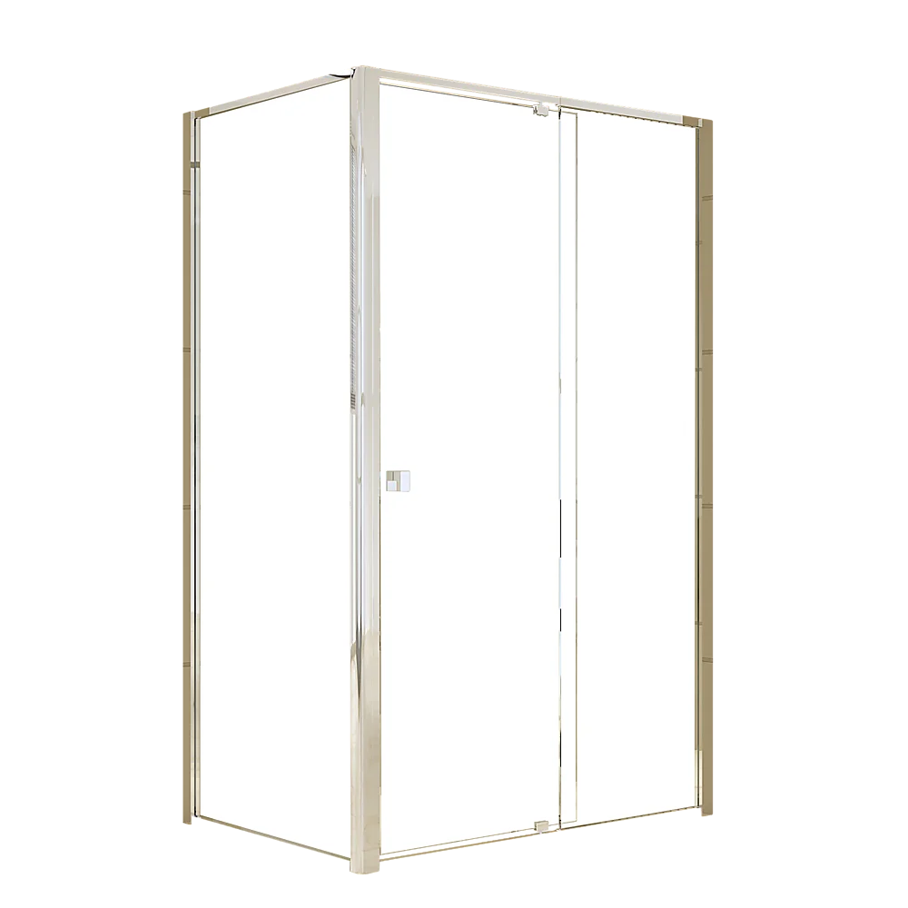 Semi Frameless Shower Screen (114~122)x 195cm & (77~80)x 195cm Side AS/NZS Glass