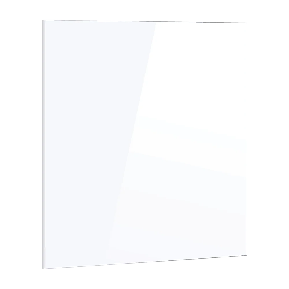Toughened 60cm x 70cm White Glass Kitchen Splashback