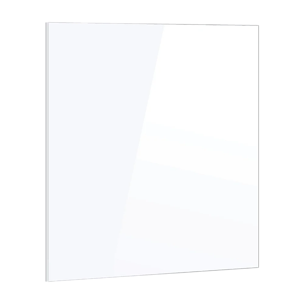Toughened 60cm x 75cm White Glass Kitchen Splashback