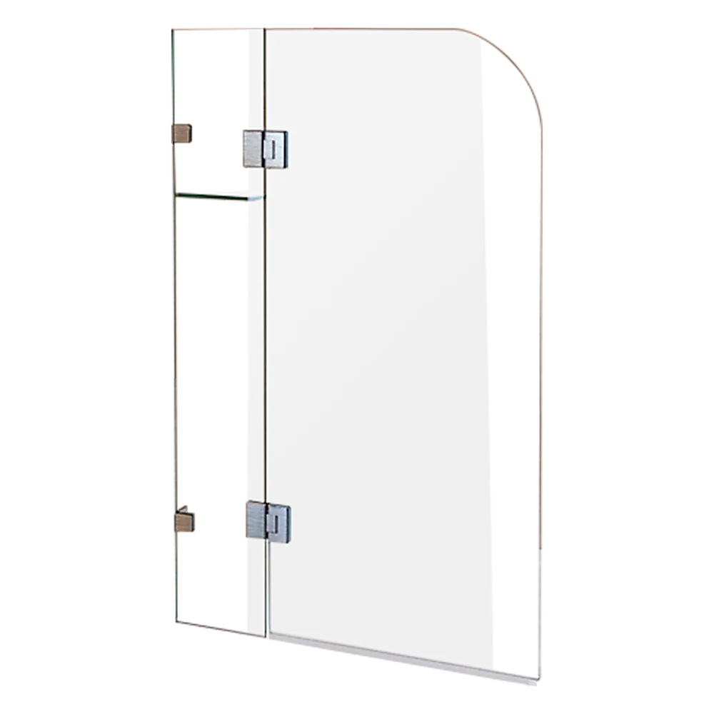 900 x 1450mm Frameless Bath Panel 10mm Glass Shower Screen By Della Francesca