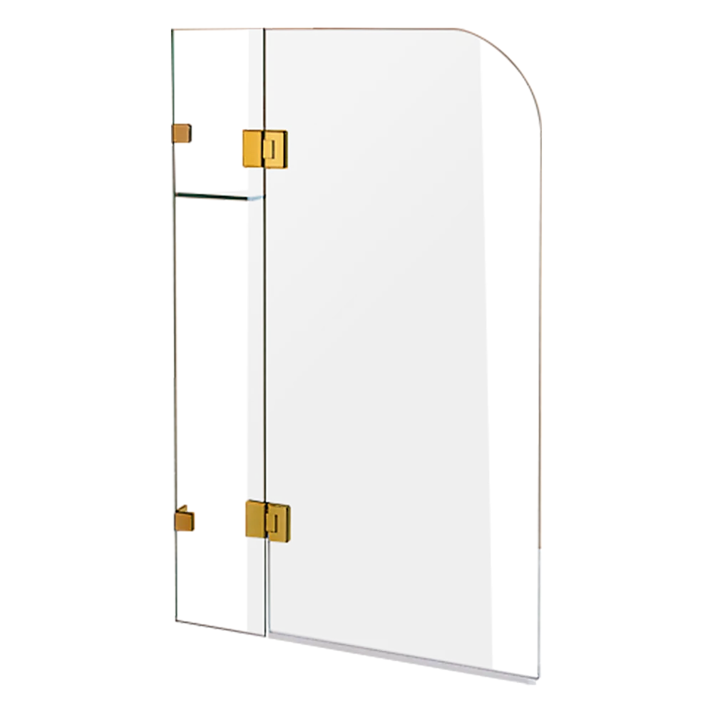 1200 x 1450mm Frameless Bath Panel 10mm Glass Shower Screen By Della Francesca