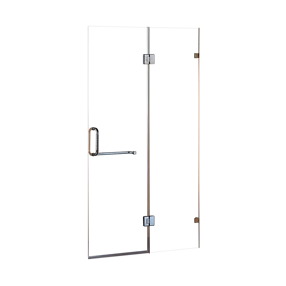 100 x 200cm Wall to Wall Frameless Shower Screen 10mm Glass By Della Francesca