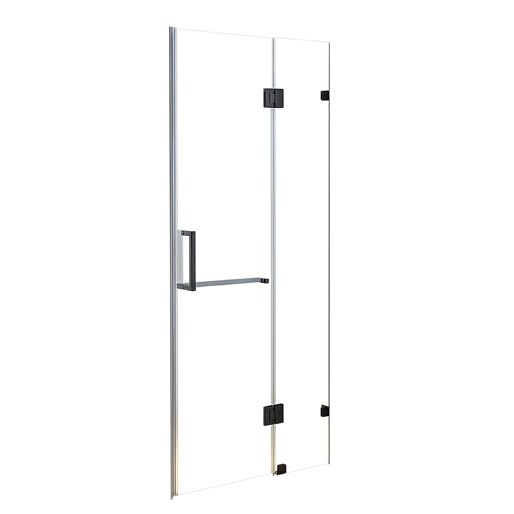 100 x 200cm Wall to Wall Frameless Shower Screen 10mm Glass By Della Francesca