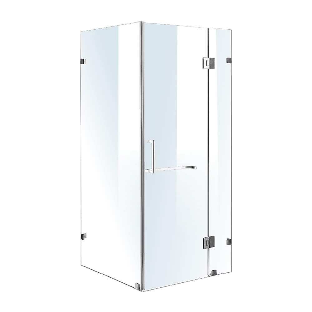 1100 x 800mm Frameless 10mm Glass Shower Screen By Della Francesca