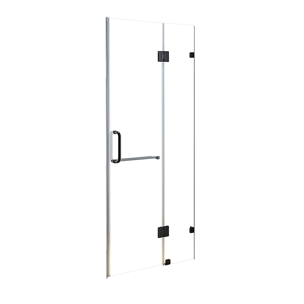 100 x 200cm Wall to Wall Frameless Shower Screen 10mm Glass By Della Francesca