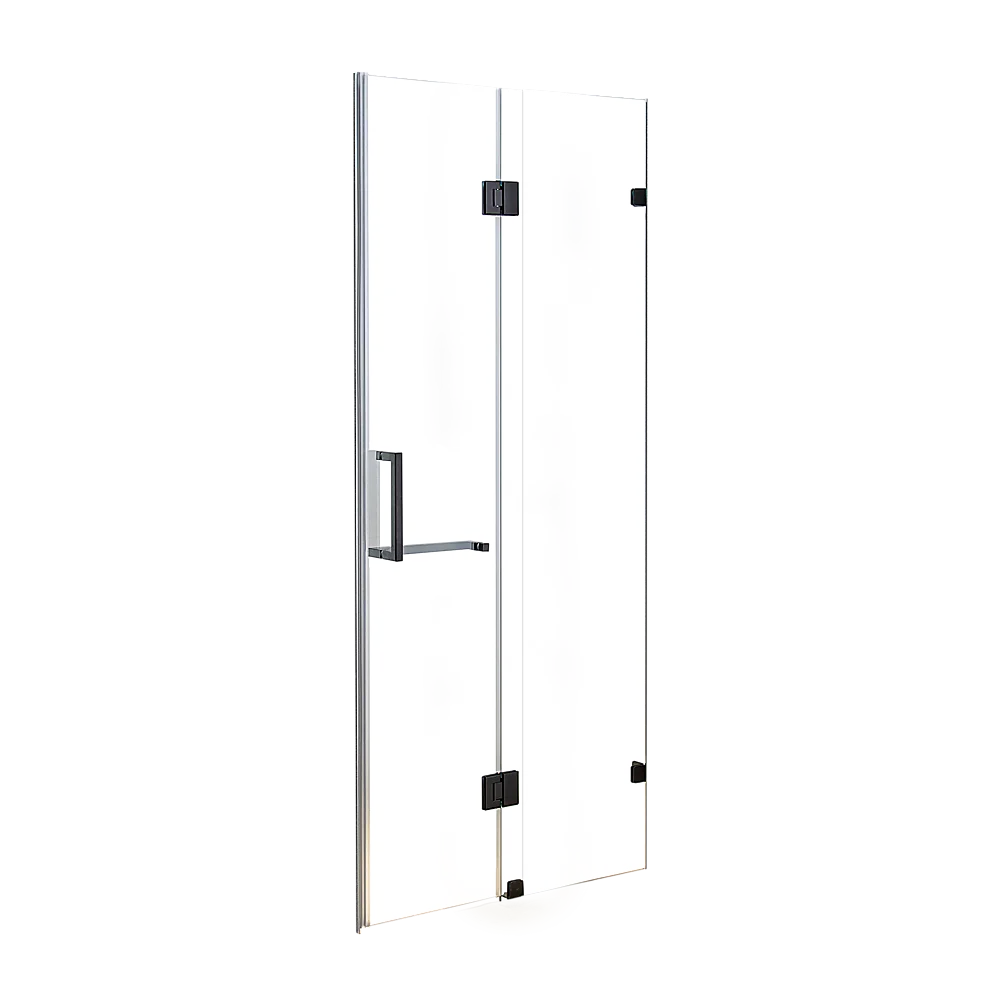 120 x 200cm Wall to Wall Frameless Shower Screen 10mm Glass By Della Francesca