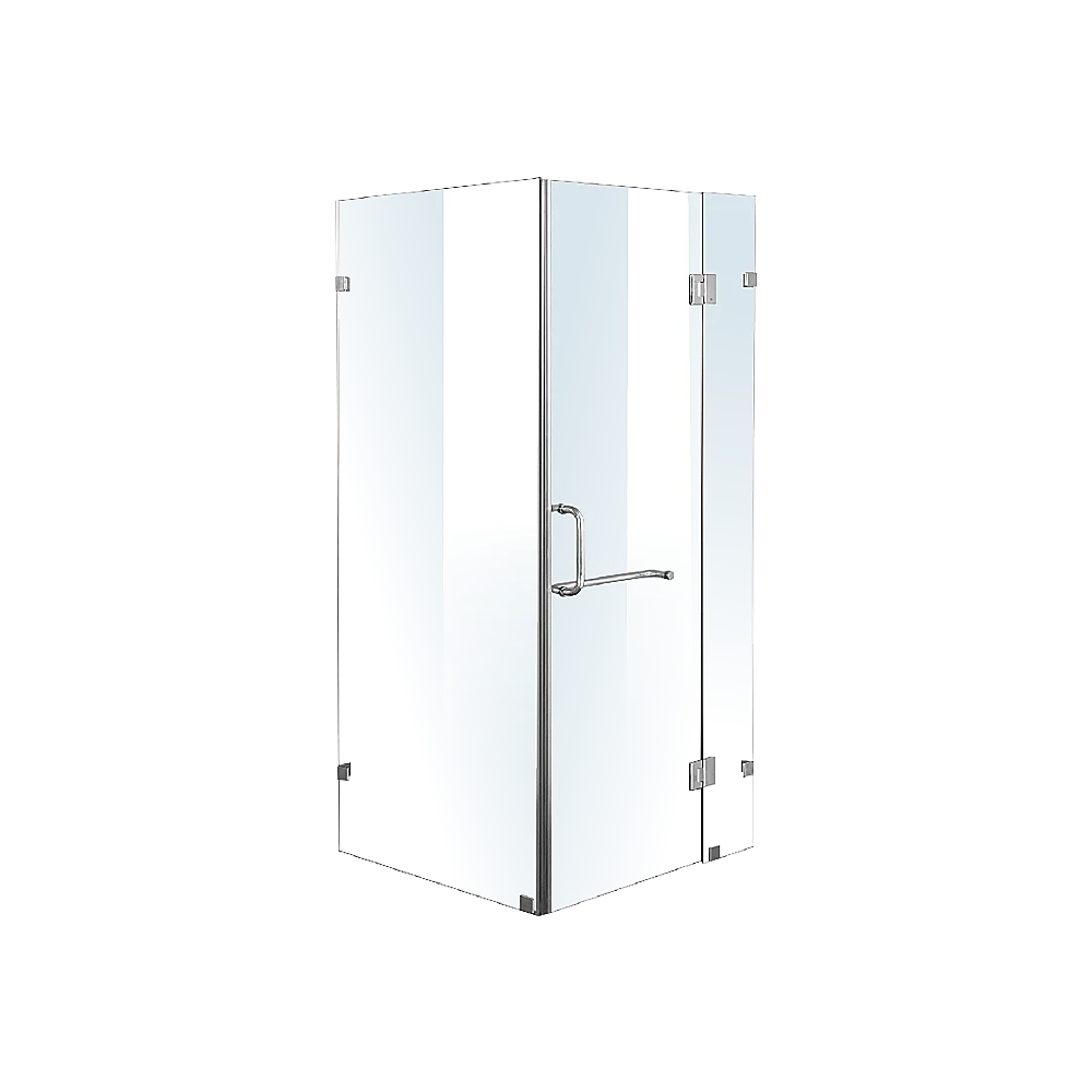 1100 x 800mm Frameless 10mm Glass Shower Screen By Della Francesca