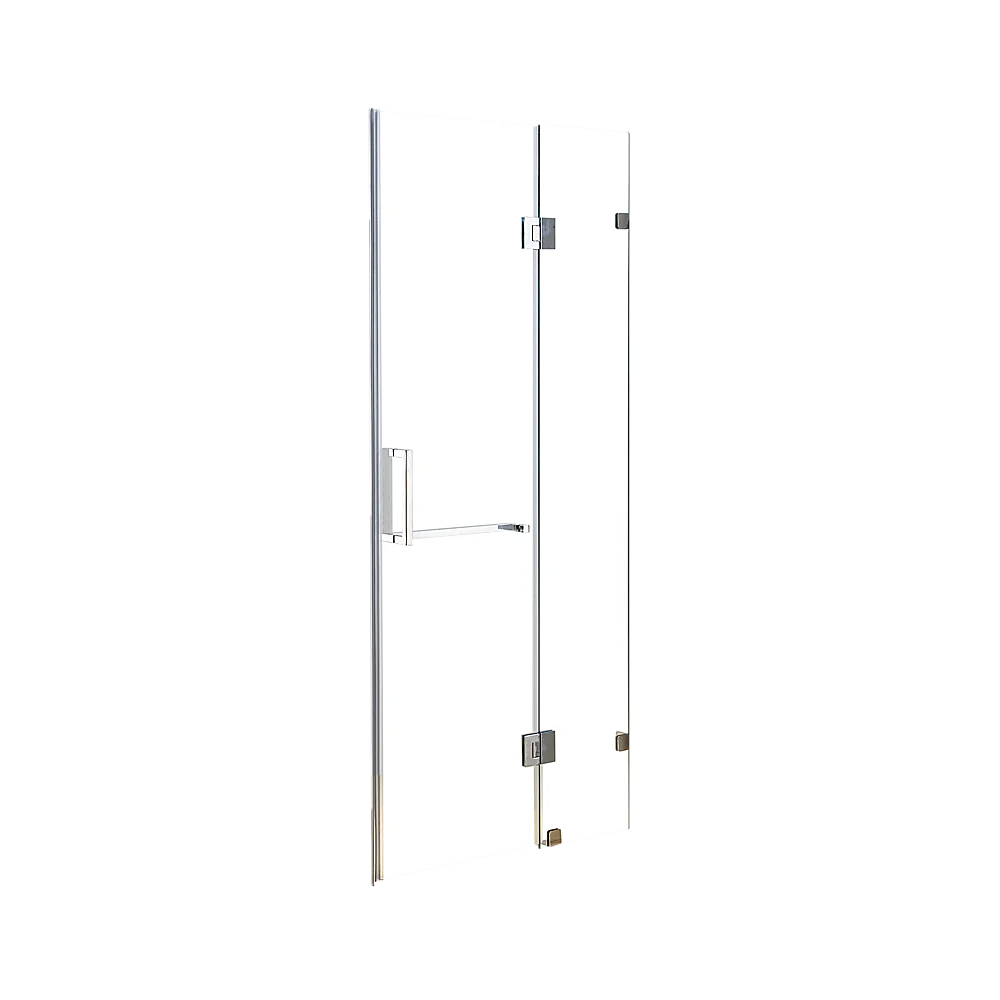 120 x 200cm Wall to Wall Frameless Shower Screen 10mm Glass By Della Francesca