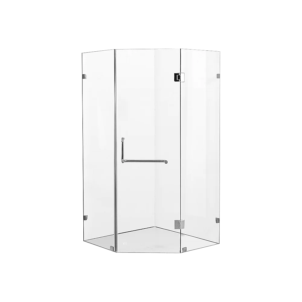 1000 x 1000mm Frameless 10mm Glass Shower Screen By Della Francesca