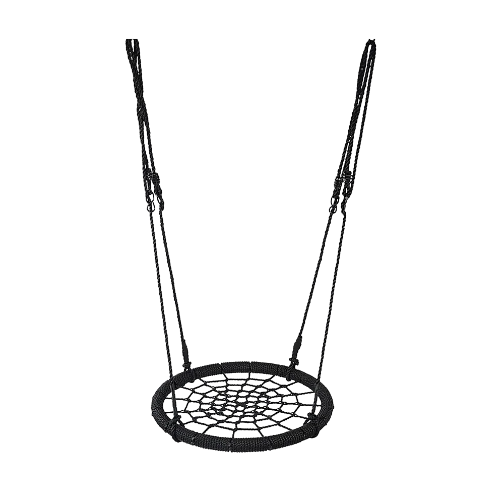 Kids Rope Swing Round Outdoor Birds Crows Nest Spider Web Swing Seat 65cm