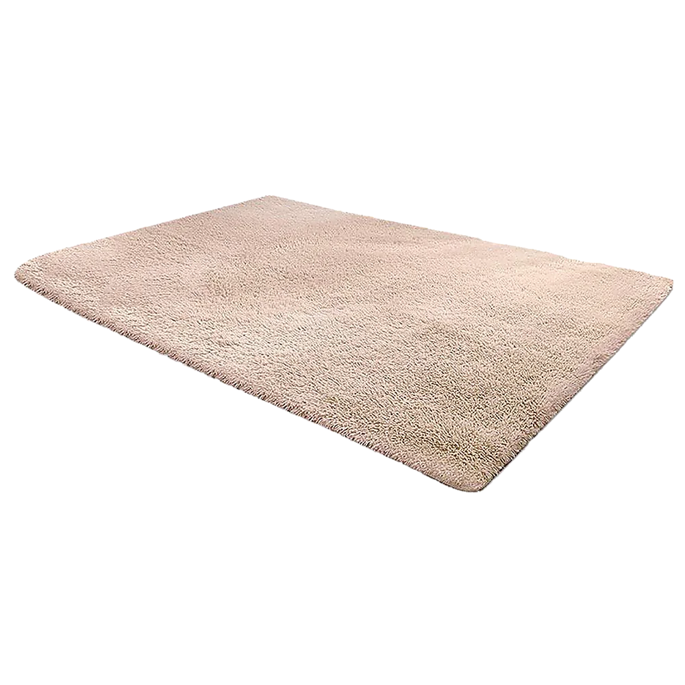 230x160cm Floor Rugs Large Shaggy Rug Area Carpet Bedroom Living Room Mat - Beige
