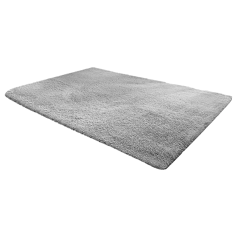 230x200cm Floor Rugs Large Shaggy Rug Area Carpet Bedroom Living Room Mat - Grey