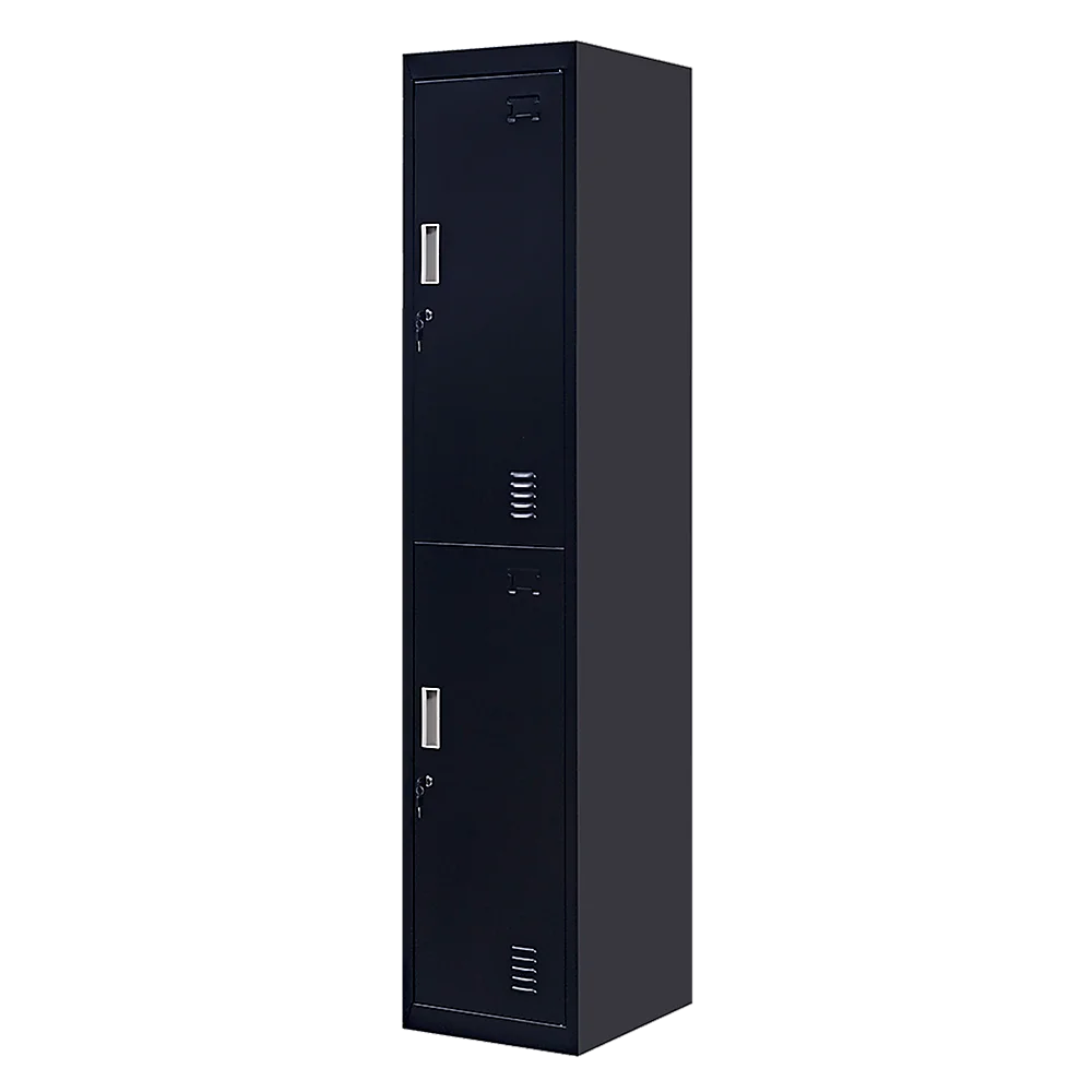 2-Door Vertical Locker for Office Gym Shed School Home Storage