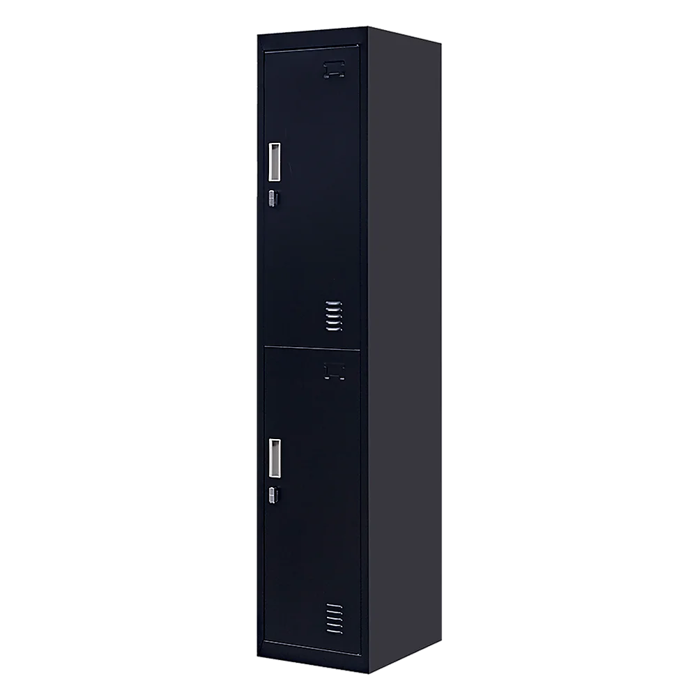 2-Door Vertical Locker for Office Gym Shed School Home Storage