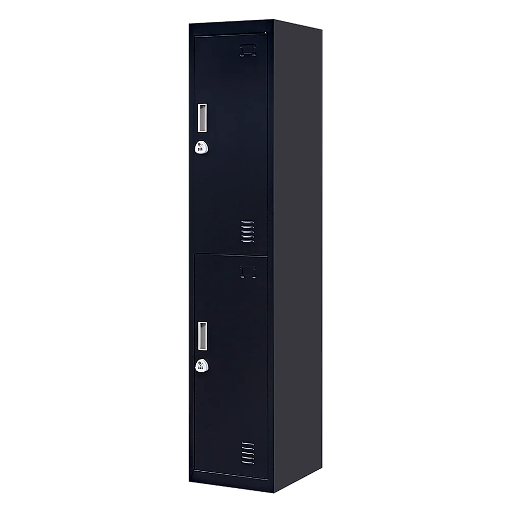 2-Door Vertical Locker for Office Gym Shed School Home Storage