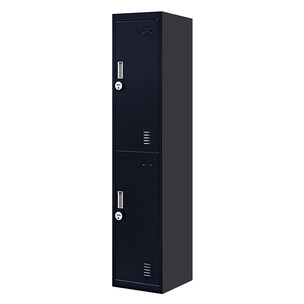 2-Door Vertical Locker for Office Gym Shed School Home Storage