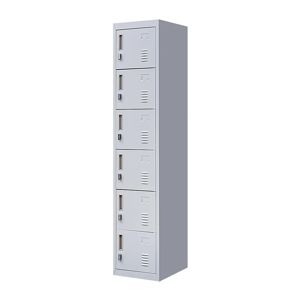 6-Door Locker for Office Gym Shed School Home Storage