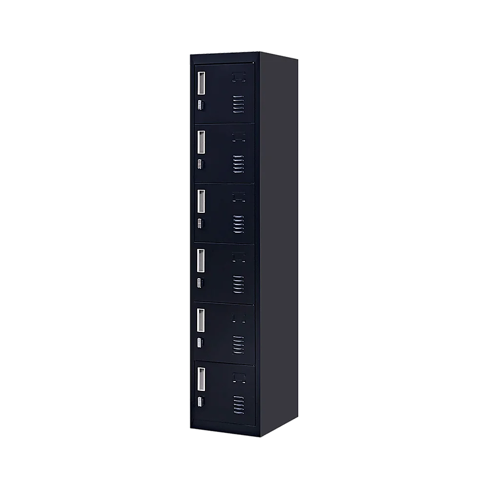 6-Door Locker for Office Gym Shed School Home Storage