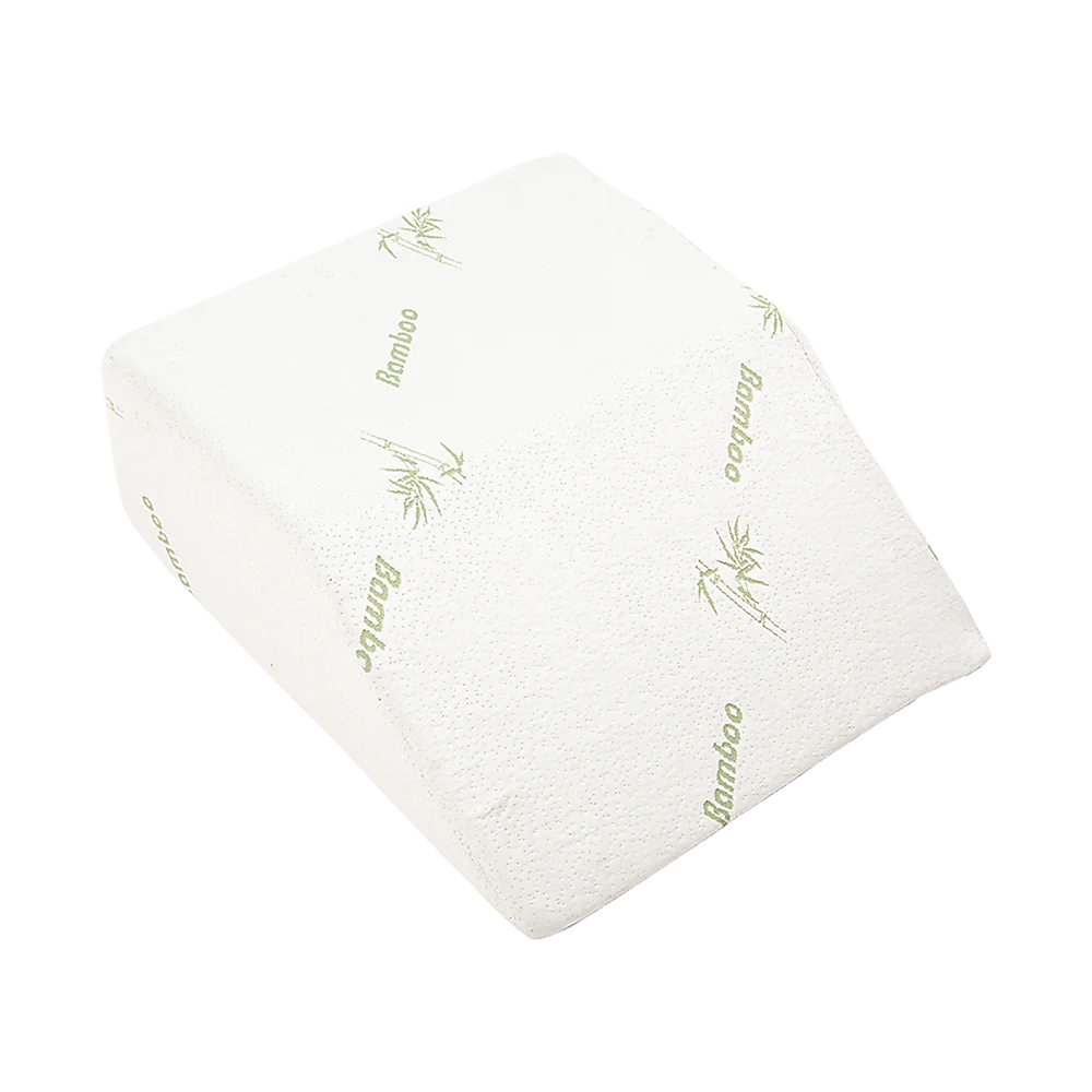 Cool Gel Memory Foam Wedge Pillow with Bamboo Cover for Bed & Lounge Comfort