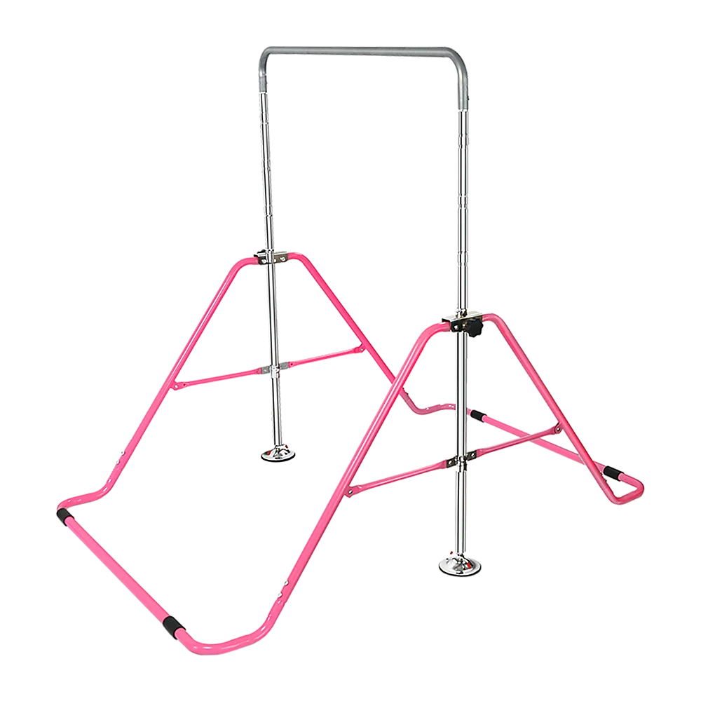 Kids Gymnastics Bars Training Horizontal Bar Monkey Kip Bar Pink