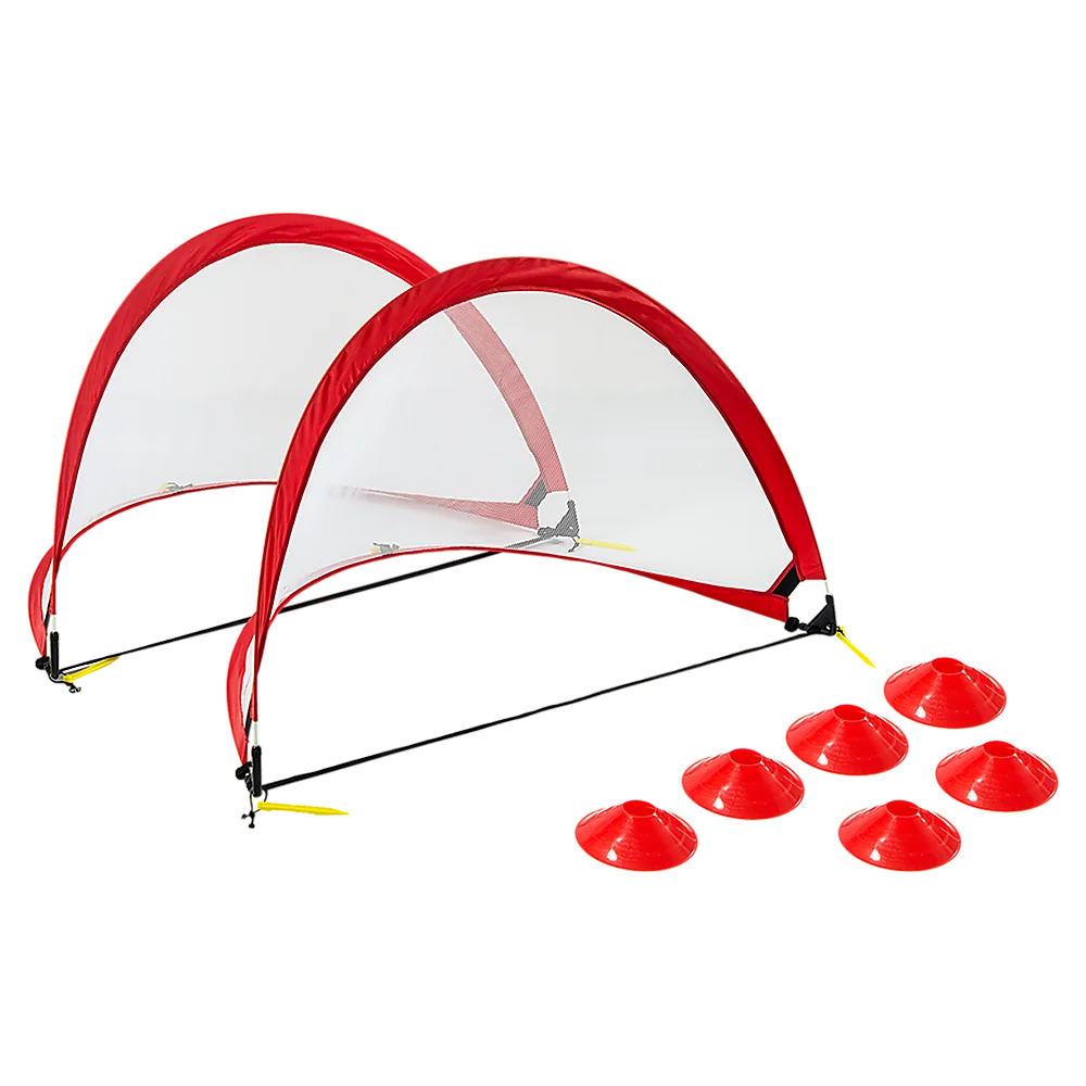 Portable Kids Soccer Goal Set with Cones