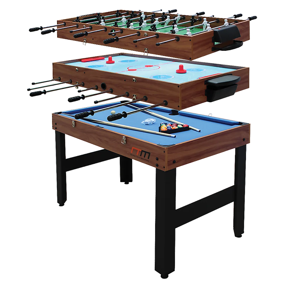 4FT 3-in-1 Games Foosball Soccer Hockey Pool Table