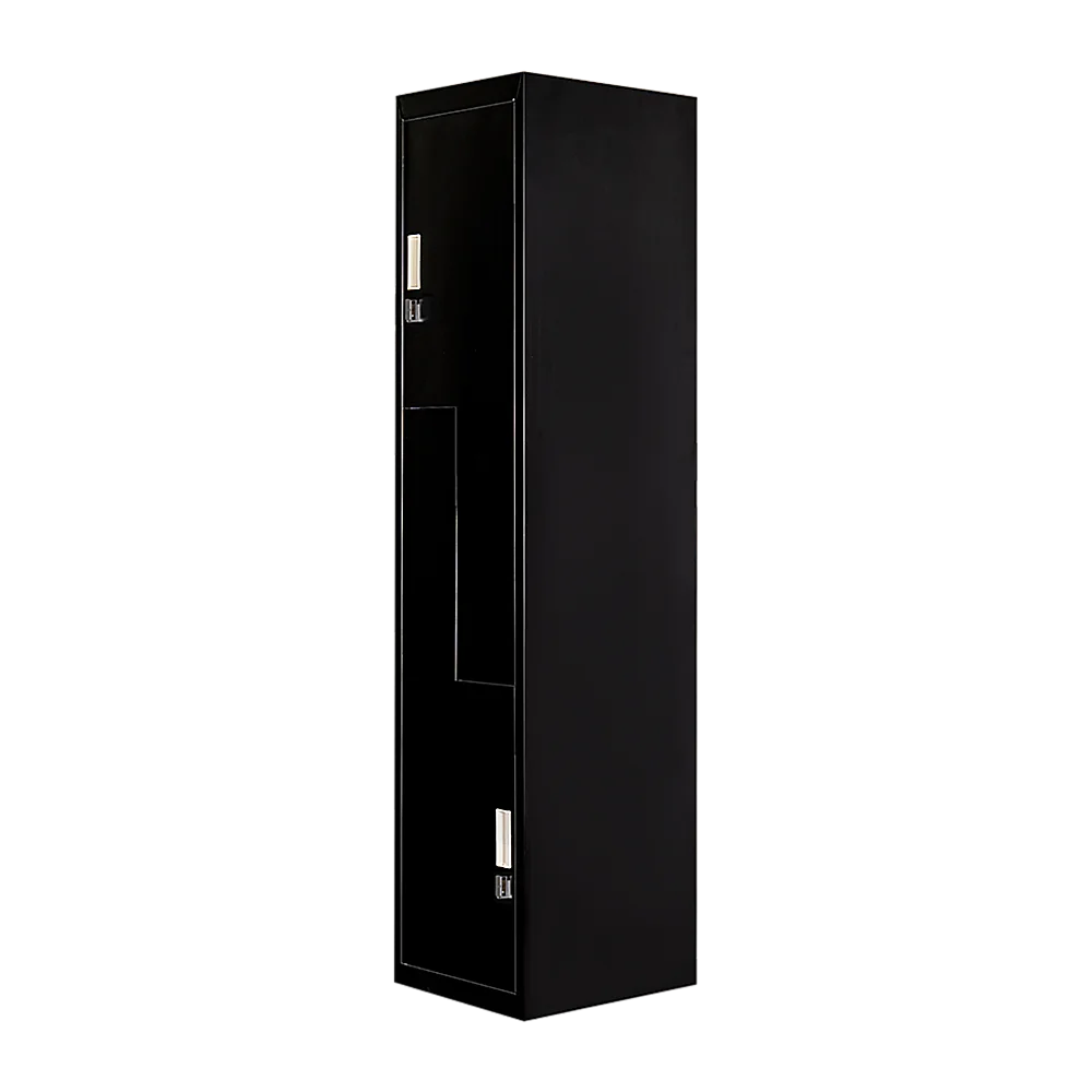 Black Two-Door L-shaped Office Gym Shed Storage Lockers